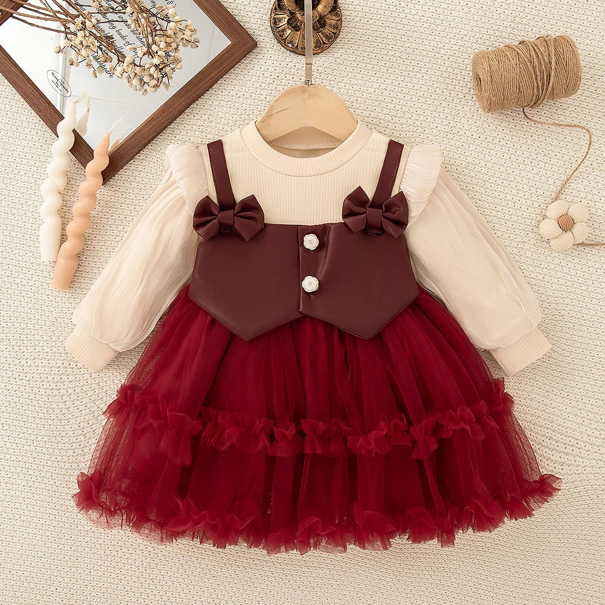Daija Baby Girl Princess Dress Chiffon with Sweet Bow