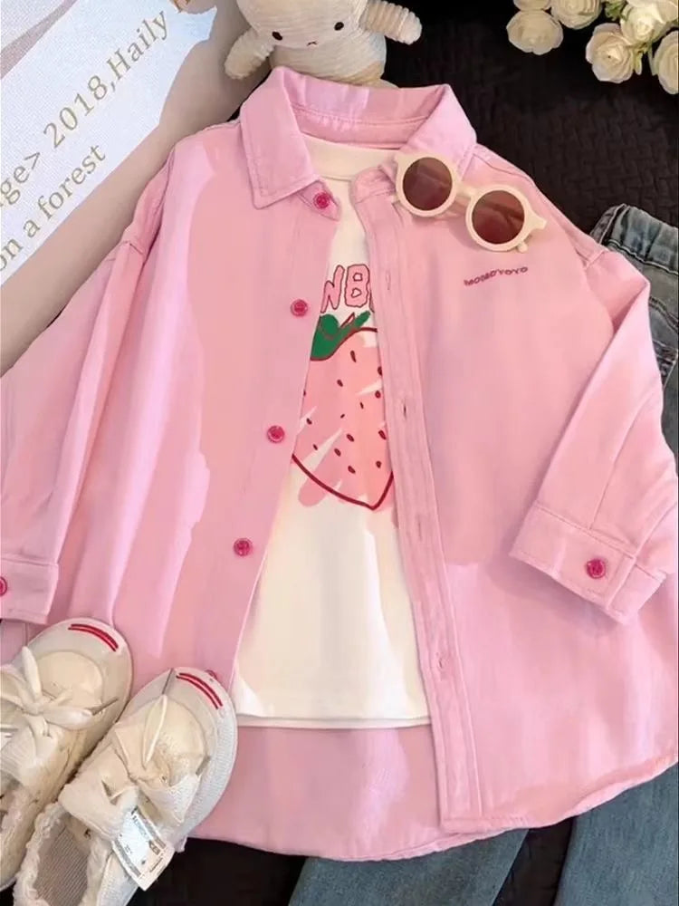 Isabella Pink Denim Pure Cotton Coat Trendy Children - GuGuTon baby store - Baby Fashion - Toddlers Outfits - Babies Outfits - Toddler Clothes - Kids Clothing - Newborn Clothes - Newborn Wear - Kids Wear - Trending Clothes - Trending Outfits - Fall Fashion - Winter Fashion - Girls Clothes - Boys Clothes - Babies Wear - Kids Accessories - KidsWear - Summer Clothes - Summer Fashion - Summer Trend - Falls Sweaters - Tops - Bottom - Jeans - Blouse - Dresses - Newborn Dresses - Toys