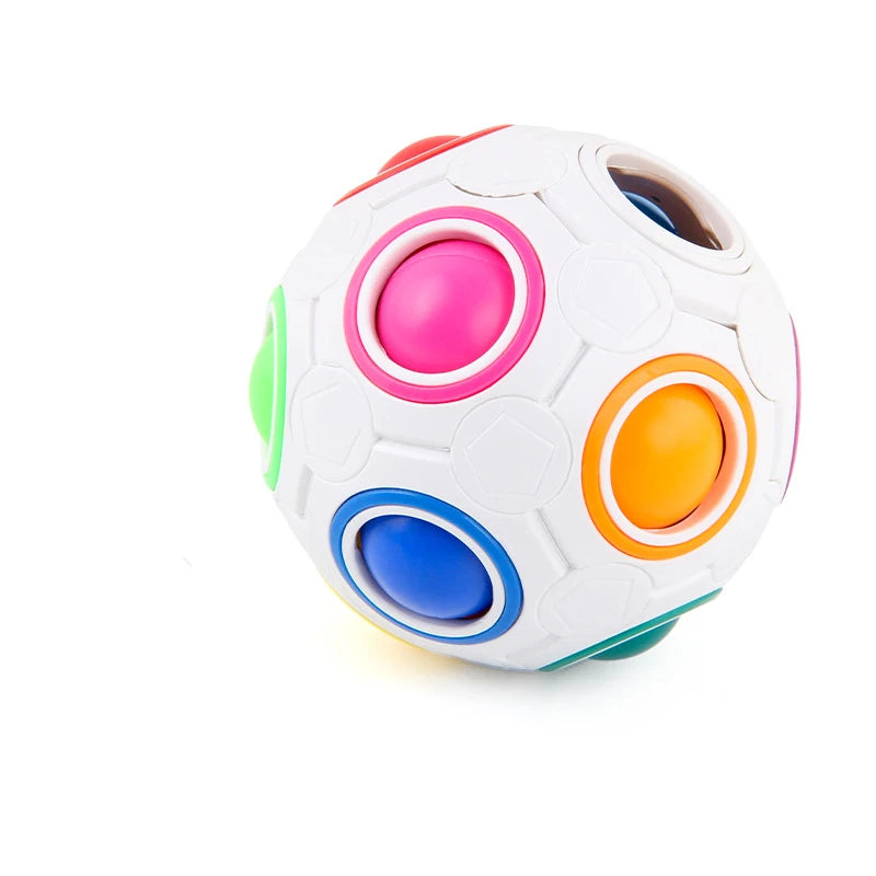 Magic Rainbow Puzzle Ball Speed Cube Ball Fun Stress Reliever Brain Teaser