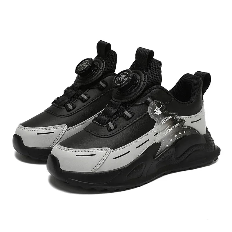 Autumn Winter Kids Anti-Skid Leather Sneakers