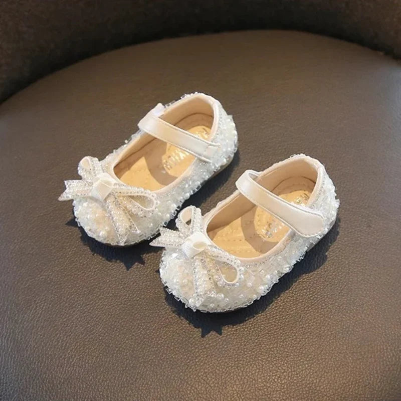 Fashion Girls Shoes Spring New Kids Leather Shoes Soft Soled Baby Shoe Anti Slip Girl Casual Shoes Simple Child Walking Shoe