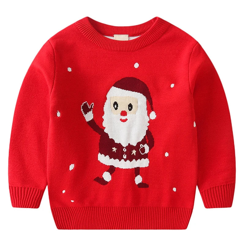 Roy Winter Santa Claus Pullover Knitted Sweater - GuGuTon baby store - Baby Fashion - Toddlers Outfits - Babies Outfits - Toddler Clothes - Kids Clothing - Newborn Clothes - Newborn Wear - Kids Wear - Trending Clothes - Trending Outfits - Fall Fashion - Winter Fashion - Girls Clothes - Boys Clothes - Babies Wear - Kids Accessories - KidsWear - Summer Clothes - Summer Fashion - Summer Trend - Falls Sweaters - Tops - Bottom - Jeans - Blouse - Dresses - Newborn Dresses - Toys