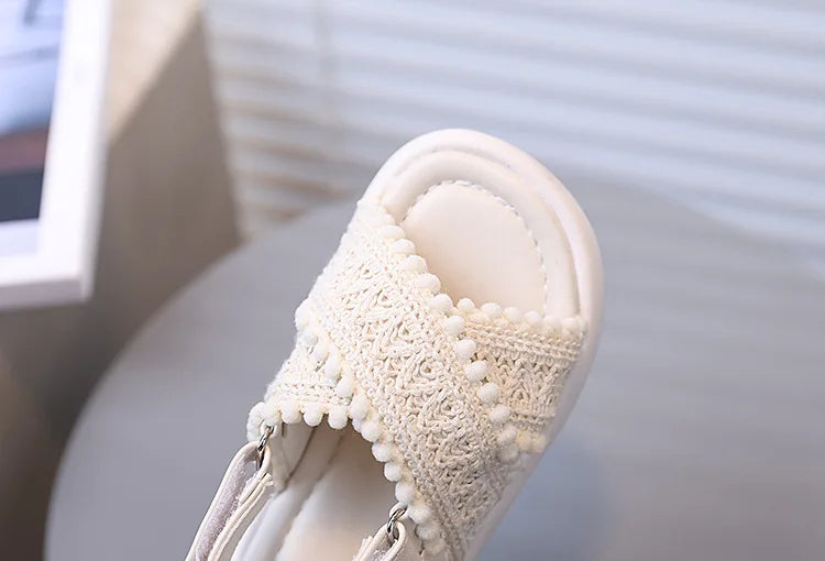 Girls Summer Beach Shoes Ethnic Style Kids Casual Sandals Soft Sole