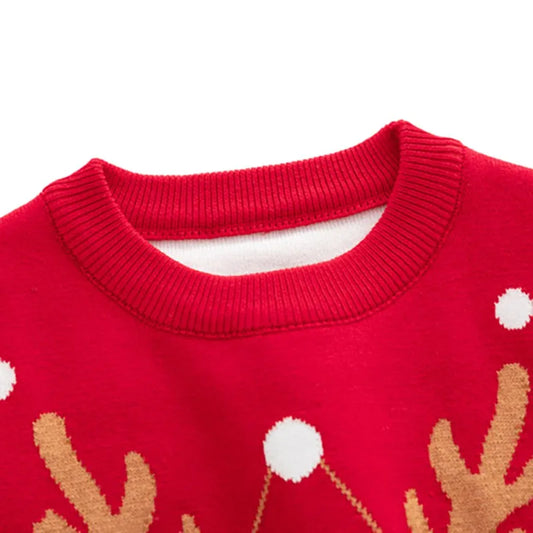 Anthony Double Deer Jacquard Knitted Sweater