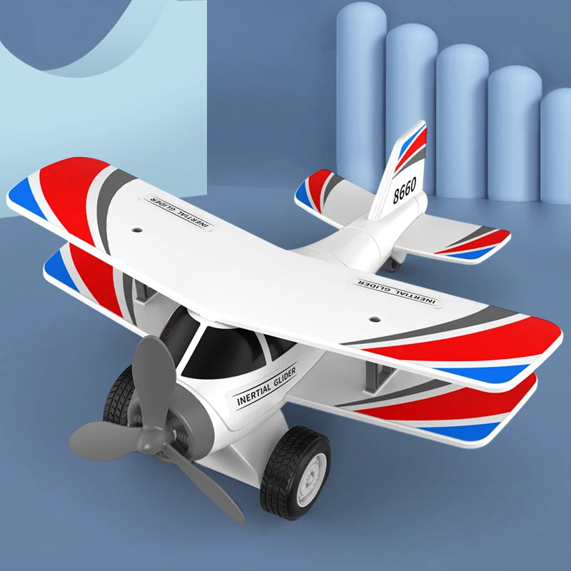 Children's Biplane Toy - Puzzle Simulation Model Gift