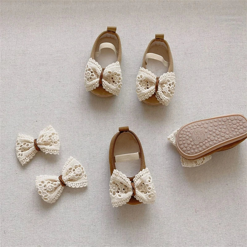 Baby Girls Shoes Autumn Winter Children Lace Bow Princess Shoes