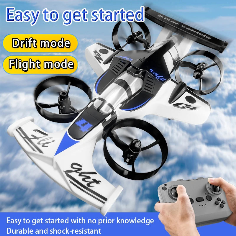 2 in 1 RC Drone Car Dual Mode Rechargeable Remote Control Aircraft