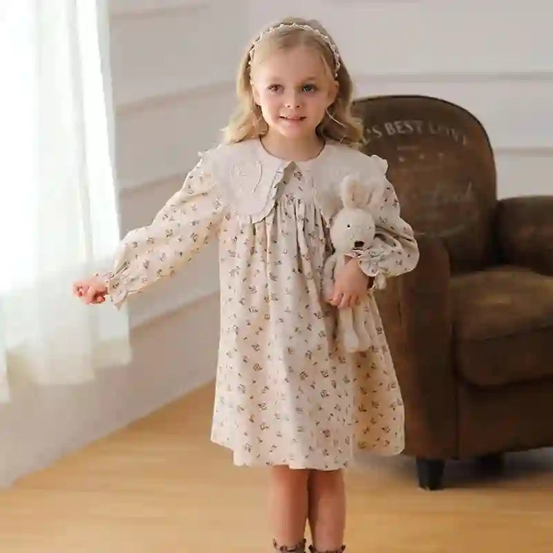 Wren 2-7Yrs Girl Party Dress - Cotton Flower Print Dresses