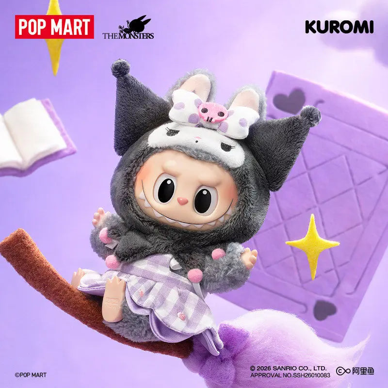 Labubu X Sanrio Family The Monsters Vinyl Plush Doll POP MART Kawaii Anime Figure Mystery Box Trendy Toy KeyChain Gift