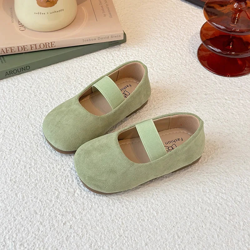 Girls Dance Performance Shoes Slip-on Kids Soild Candy Color Ins Trendy 2026 New Girls Flat Shoes