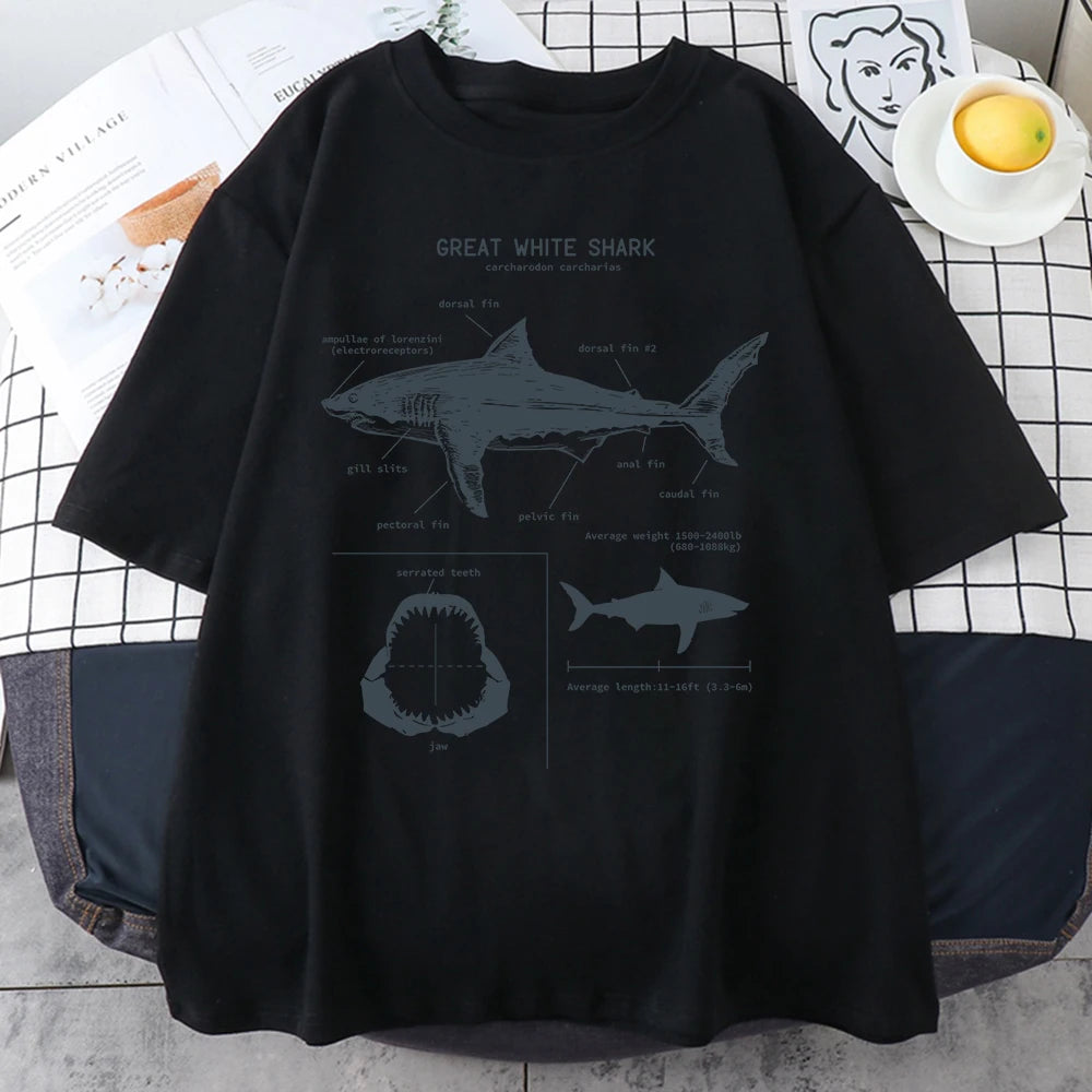Dionis Great White Shark Anatomy T-Shirt Tops - GuGuTon baby store - Baby Fashion - Toddlers Outfits - Babies Outfits - Toddler Clothes - Kids Clothing - Newborn Clothes - Newborn Wear - Kids Wear - Trending Clothes - Trending Outfits - Fall Fashion - Winter Fashion - Girls Clothes - Boys Clothes - Babies Wear - Kids Accessories - KidsWear - Summer Clothes - Summer Fashion - Summer Trend - Falls Sweaters - Tops - Bottom - Jeans - Blouse - Dresses - Newborn Dresses - Toys