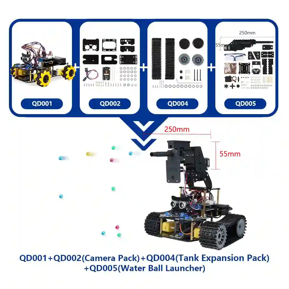 ACEBOTT Robot Car Starter Kit with ESP32 for Arduino Projects