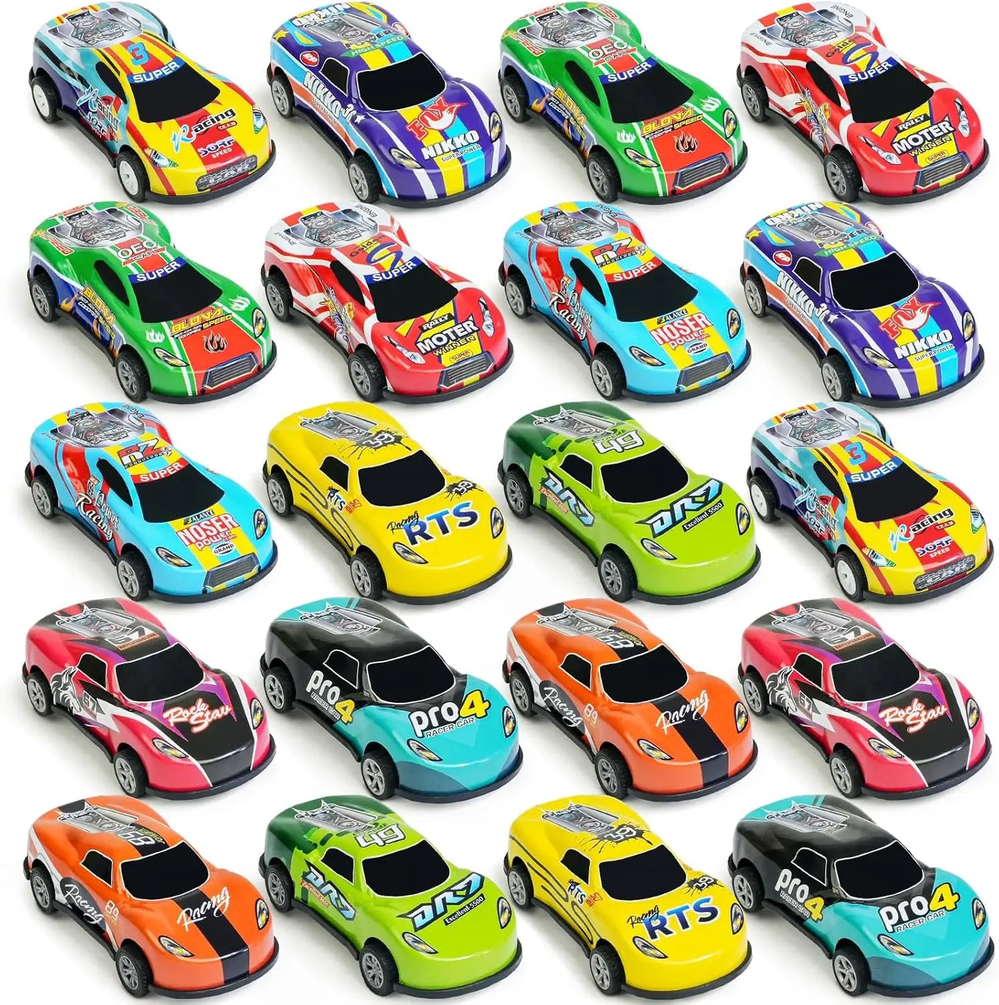 Mini Pull Back Cars for Kids - 30 Toy Cars Set