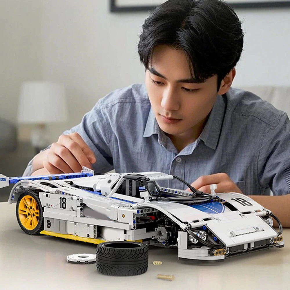 Technical MOC 787B Endurance Racing Car 1:10 Car Model Kit,1797PCS Auto Building Blocks Brick Puzzle Adults DIY Gift