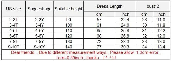Kids Party Dresses For Girls Printed Evening Princess Girls Dresses