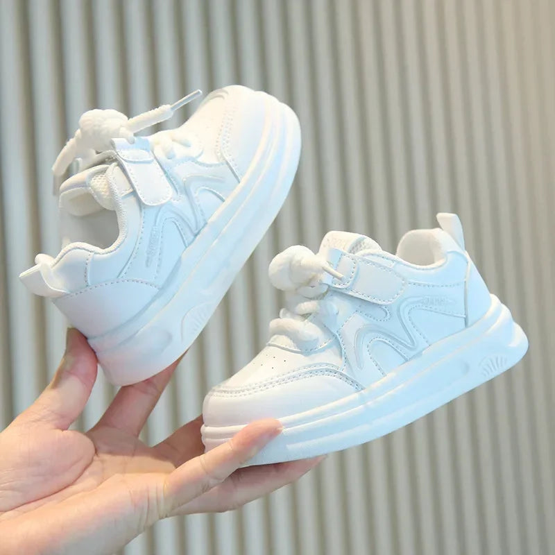 Children's Shoe for Girl New Solid White Sports Shoes for Boy Causal Fashion Versatile Kids School Running Sneakers Non-slip