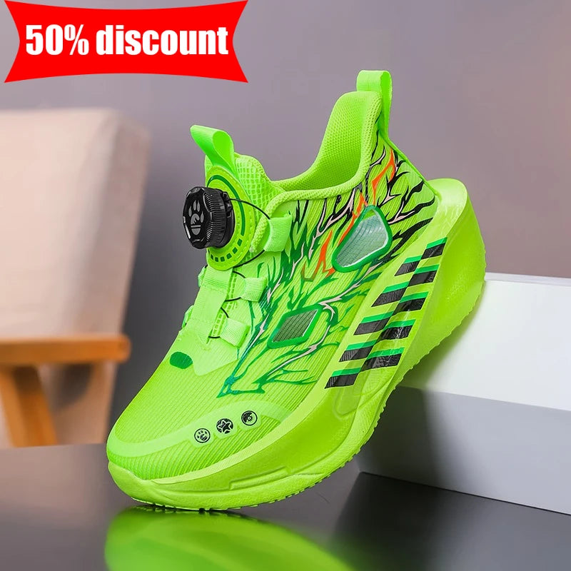 Children Sport Shoes Boys Girls Summer Hollow Fashion Leisure Lightweight Tennis Shoes Soft Bottom Rebound Outdoor Walking Shoes