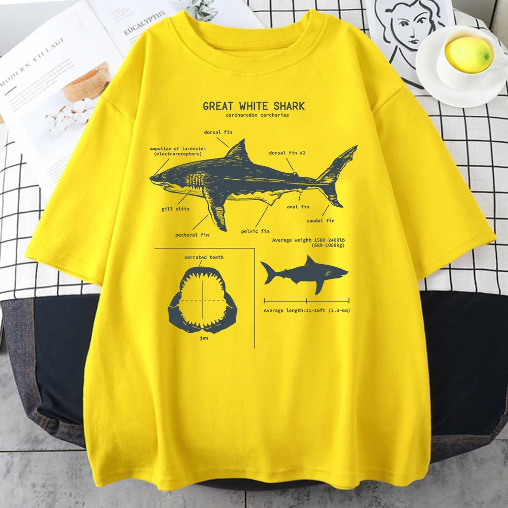 Dionis Great White Shark Anatomy T-Shirt Tops - GuGuTon baby store - Baby Fashion - Toddlers Outfits - Babies Outfits - Toddler Clothes - Kids Clothing - Newborn Clothes - Newborn Wear - Kids Wear - Trending Clothes - Trending Outfits - Fall Fashion - Winter Fashion - Girls Clothes - Boys Clothes - Babies Wear - Kids Accessories - KidsWear - Summer Clothes - Summer Fashion - Summer Trend - Falls Sweaters - Tops - Bottom - Jeans - Blouse - Dresses - Newborn Dresses - Toys