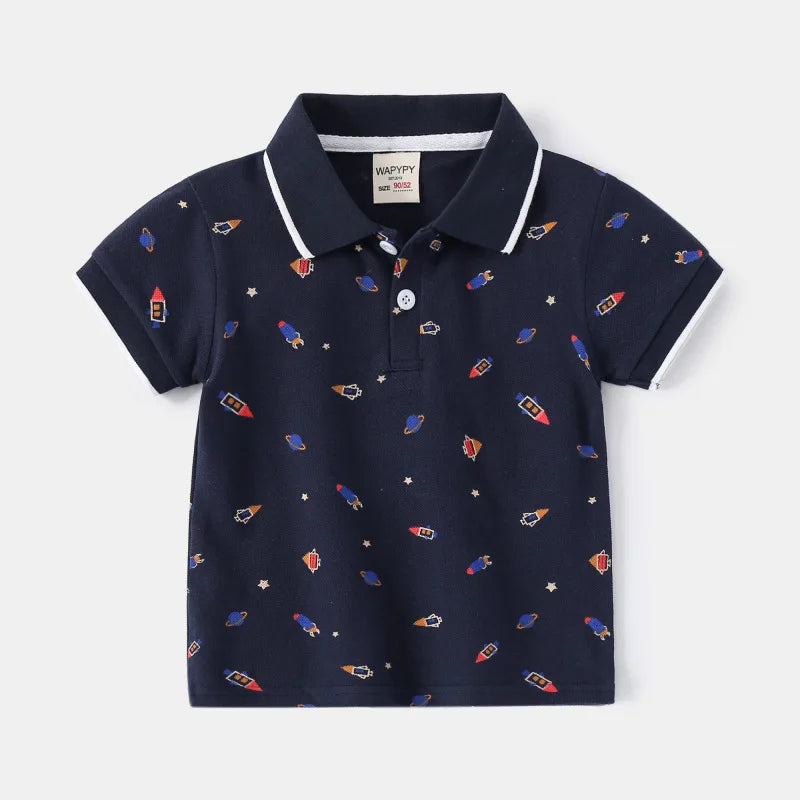 Paolo Turn-down Collar Short Sleeve T-shirt
