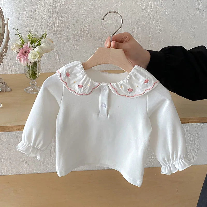 Hannah Peter Pan Collar Long-Sleeve Top