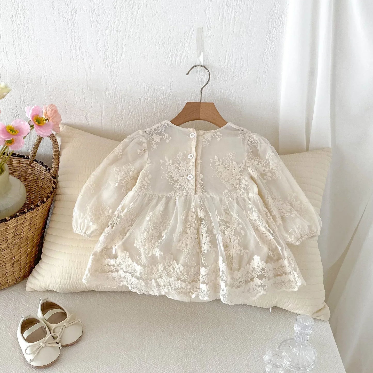 Navy Baby Girl Romper Dress - Korean Style