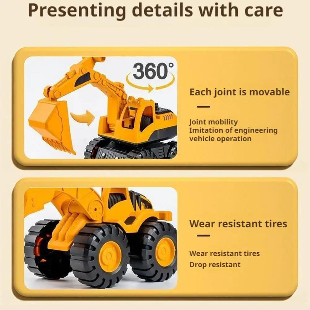Big Inertia Engineering Toy Truck for Kids Thickened Drop-Resistant Beach Excavator Shovels