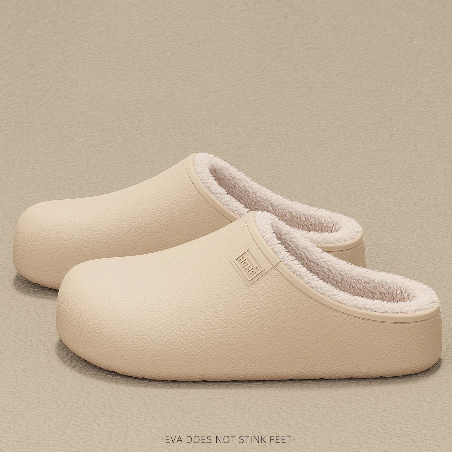 EVA waterproof slippers for autumn and winter, warm and non slip thick soled slippers