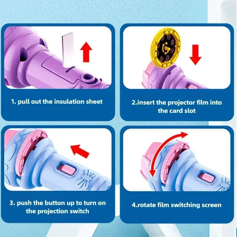 Flashlight Projector Torch Lamp Toy Cute Cartoon Creativity Toy