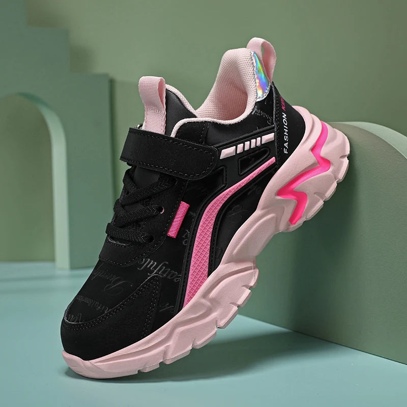 Girls Sneakers Fashion Non-Slip Casual Flat Running Shoes for Student's