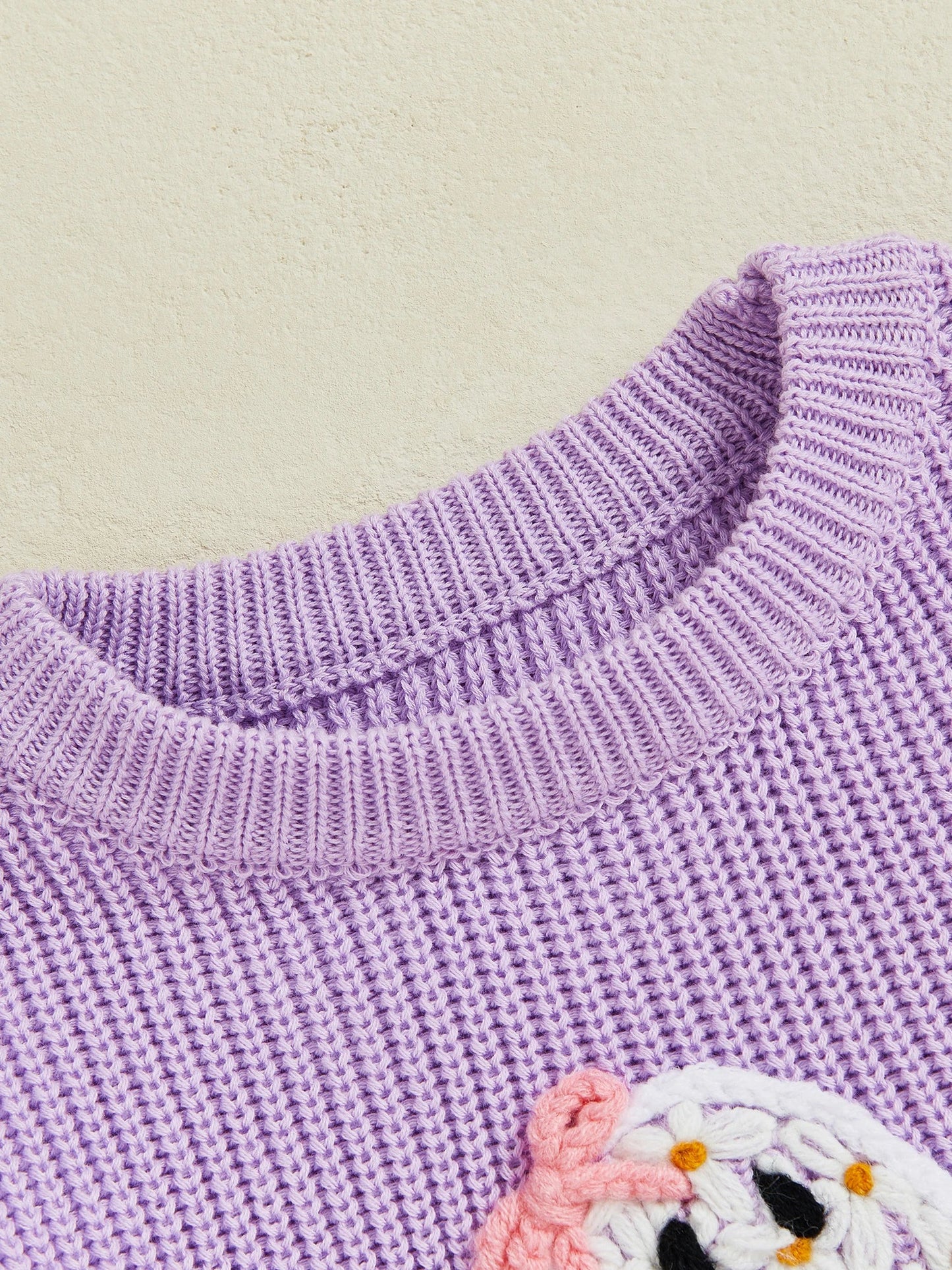 Kimberly Girl Halloween Sweater Long Sleeve Round Neck Ghost