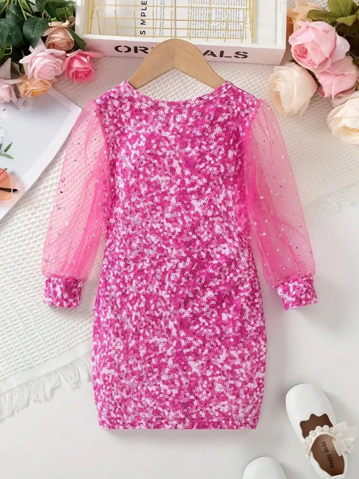 Girl's Pink Dress Cute and Elegant Fairy, Suitable for Outdoor Travel Dressing, Popular Style
