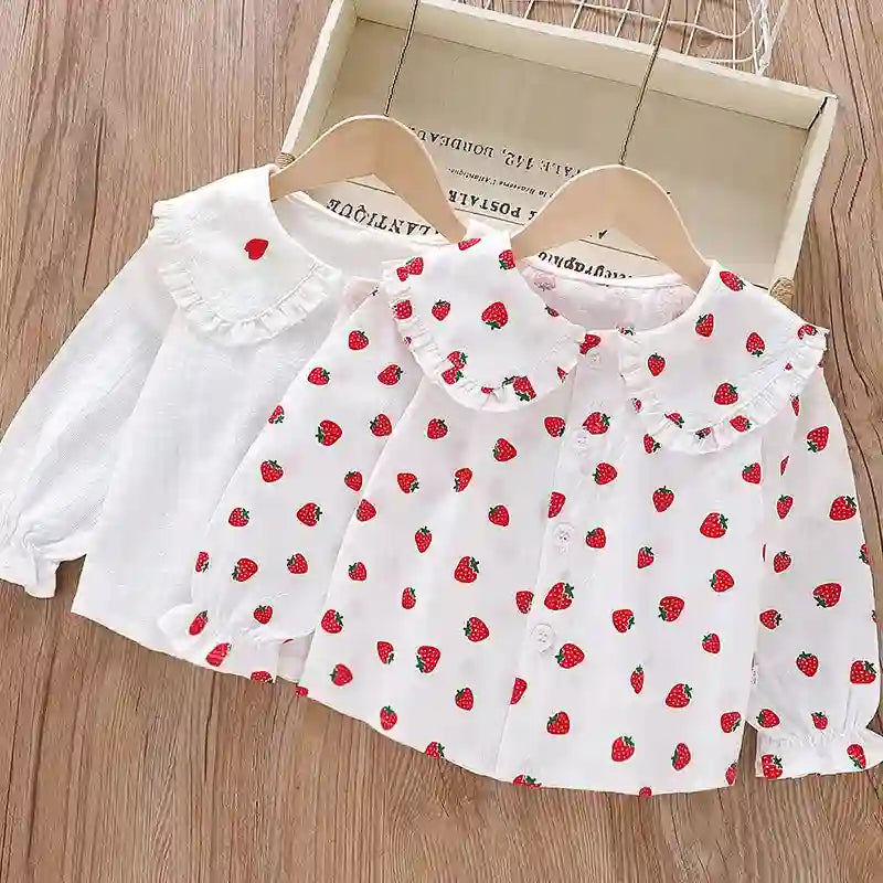 Sailyn Long-Sleeved Cotton Lapel Lace Top