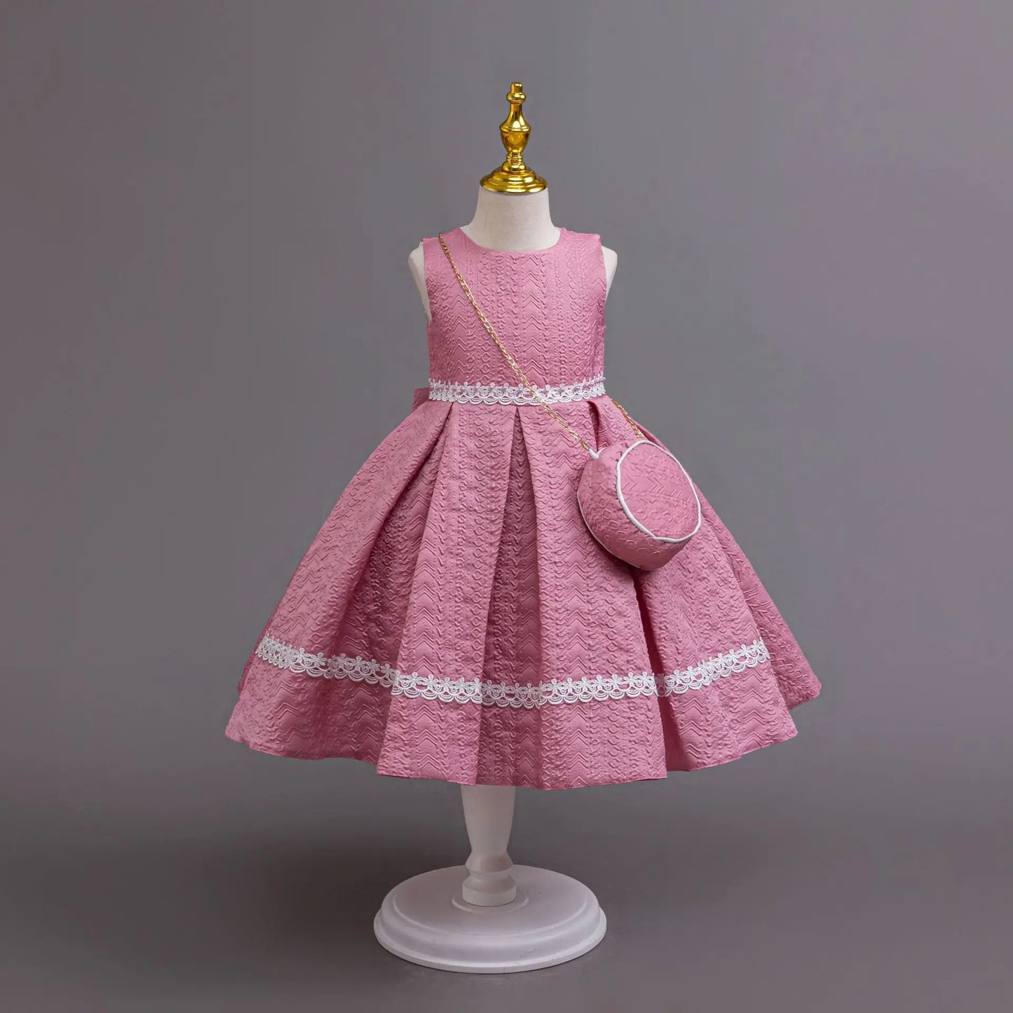 3PCS Elegant Dress For Girl Birthday Party Princess Dress