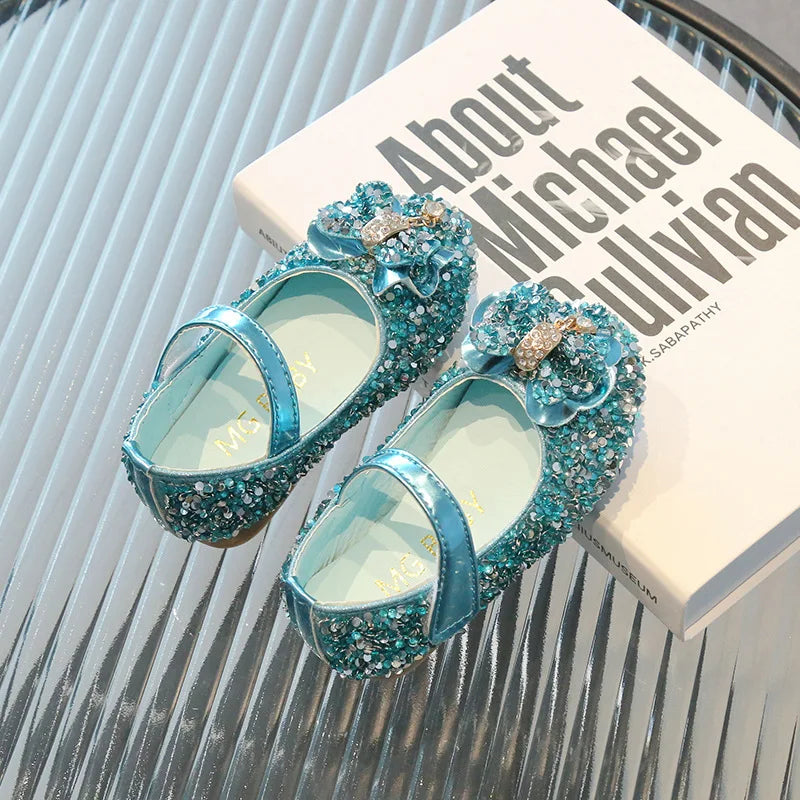 Girls Diamond Princess Shoe2026 Spring Autumn Korean Edition