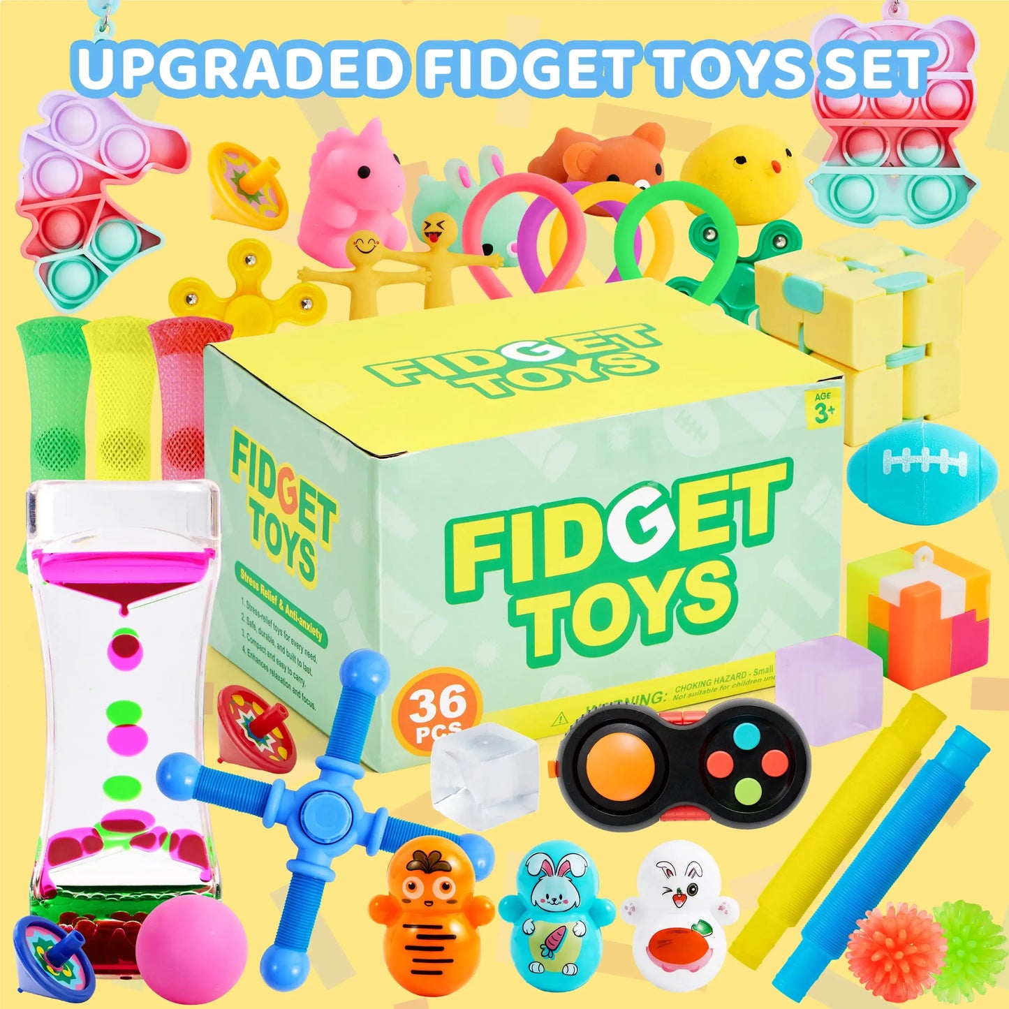 Joyfy 60 Pack Party GiftsFidget Toys Party Favors Autism Sensory Treasure Box