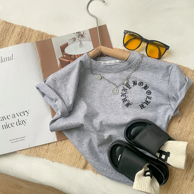 Damian Toddler Child Short Sleeve Tees - GuGuTon baby store - Baby Fashion - Toddlers Outfits - Babies Outfits - Toddler Clothes - Kids Clothing - Newborn Clothes - Newborn Wear - Kids Wear - Trending Clothes - Trending Outfits - Fall Fashion - Winter Fashion - Girls Clothes - Boys Clothes - Babies Wear - Kids Accessories - KidsWear - Summer Clothes - Summer Fashion - Summer Trend - Falls Sweaters - Tops - Bottom - Jeans - Blouse - Dresses - Newborn Dresses - Toys