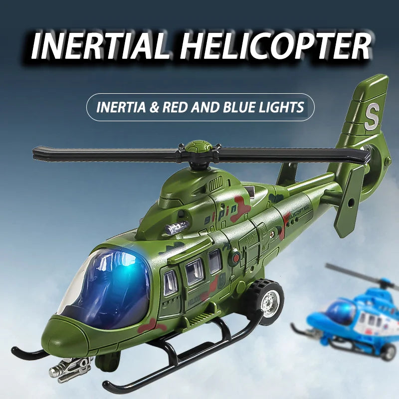 Children's Rescue Helicopter Model with Sound & Light Effects