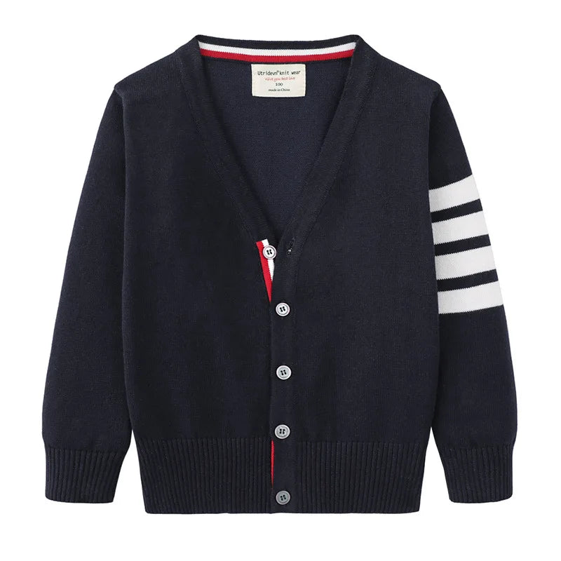 Elizabeth Kids Clothing Autumn Knitted Cardigan Boys Girls Sweaters Kids