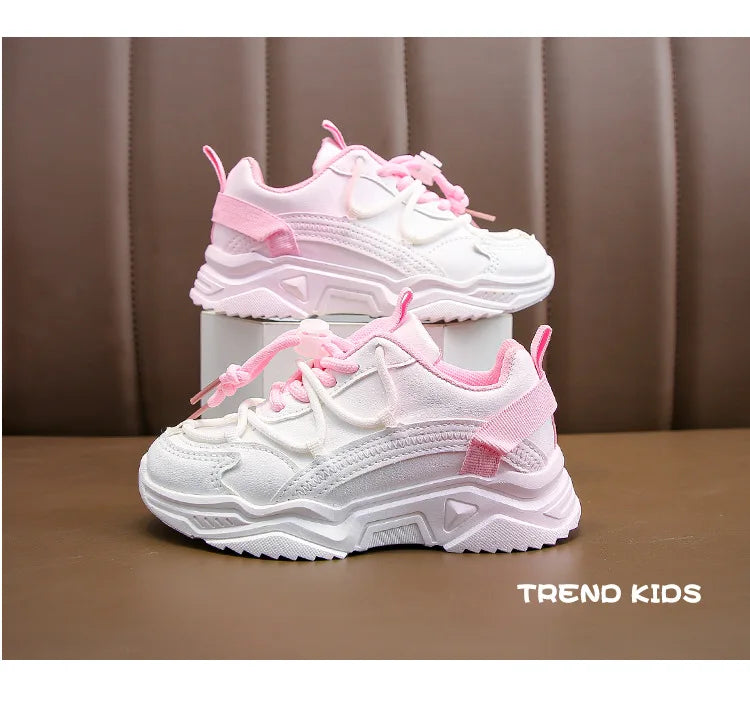 Girls Gradient Design Shoes Children Platform Sneakers Casual 4-12 Years Autumn Kids Chunky Running Sports Tennis Shoes for Girl