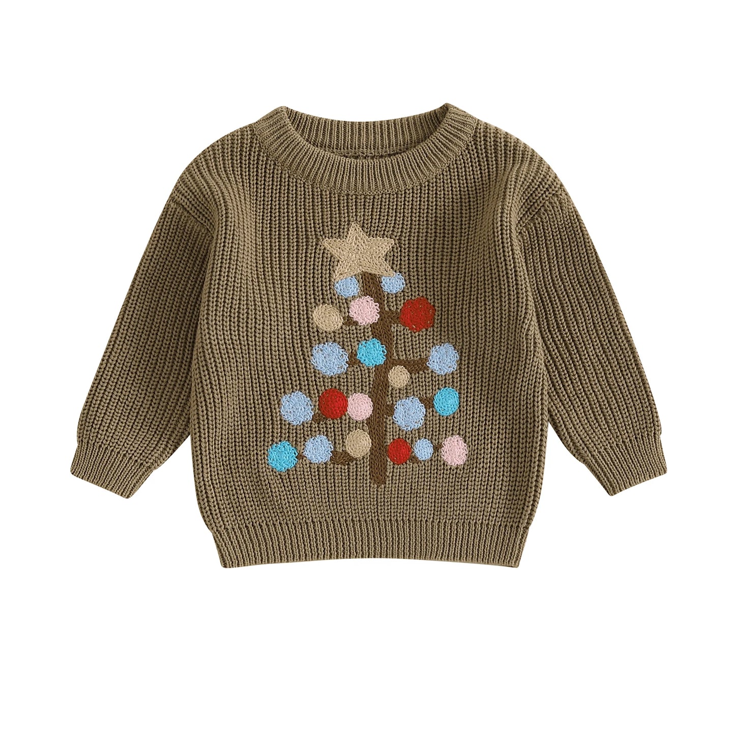 Brian Winter Tree Pattern Long Sleeve Sweaters