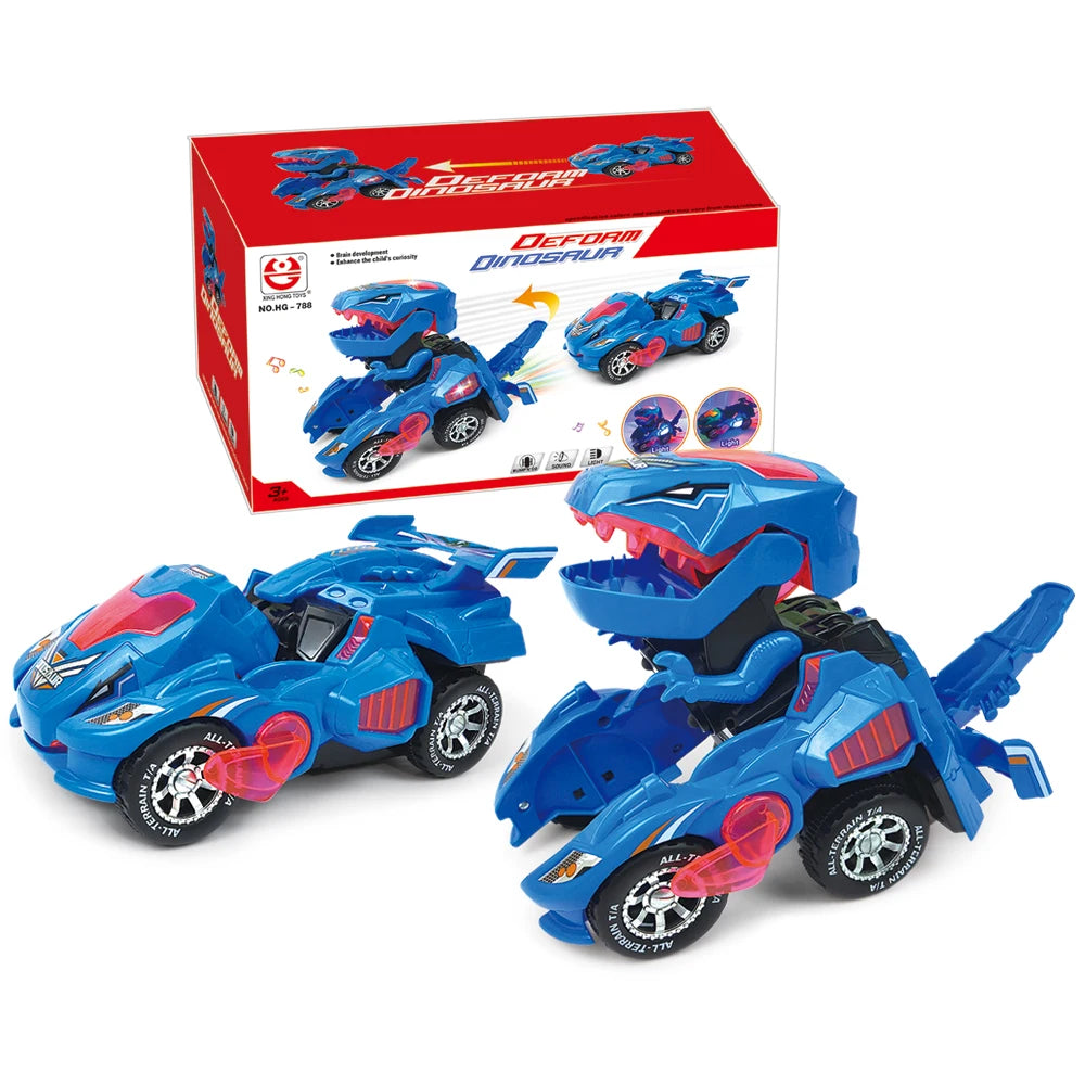 Transforming Dinosaur Car Toy for Kids 4-6 Years
