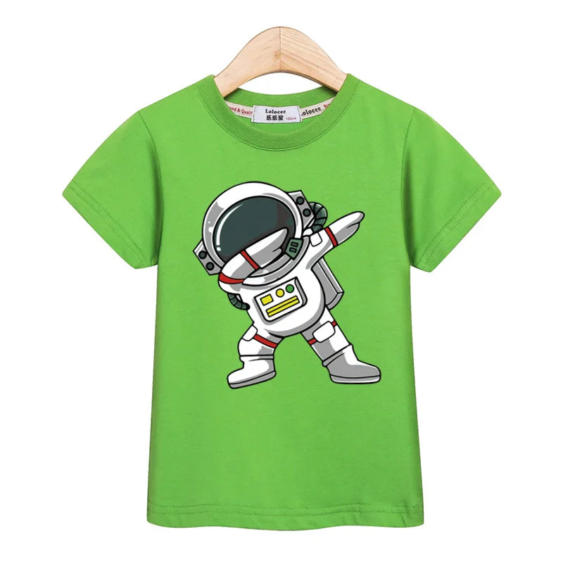 Erick Astronaut Cartoon T-shirt Boys Short Sleeves Tops - GuGuTon baby store - Baby Fashion - Toddlers Outfits - Babies Outfits - Toddler Clothes - Kids Clothing - Newborn Clothes - Newborn Wear - Kids Wear - Trending Clothes - Trending Outfits - Fall Fashion - Winter Fashion - Girls Clothes - Boys Clothes - Babies Wear - Kids Accessories - KidsWear - Summer Clothes - Summer Fashion - Summer Trend - Falls Sweaters - Tops - Bottom - Jeans - Blouse - Dresses - Newborn Dresses - Toys