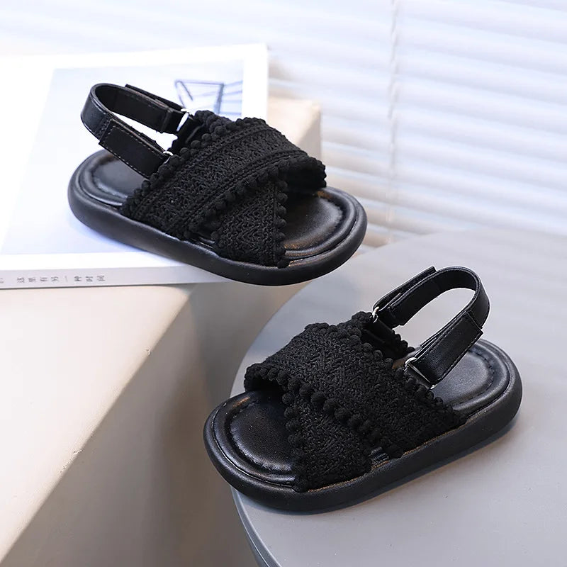 Girls Summer Beach Shoes Ethnic Style Kids Casual Sandals Soft Sole