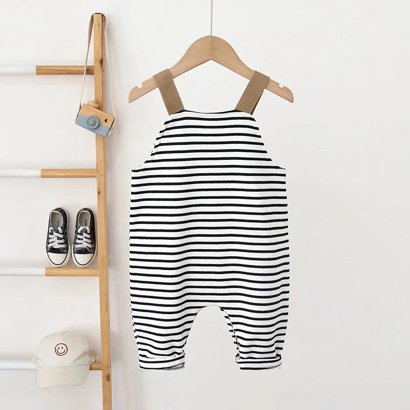 Striped Teddy Bear Overalls