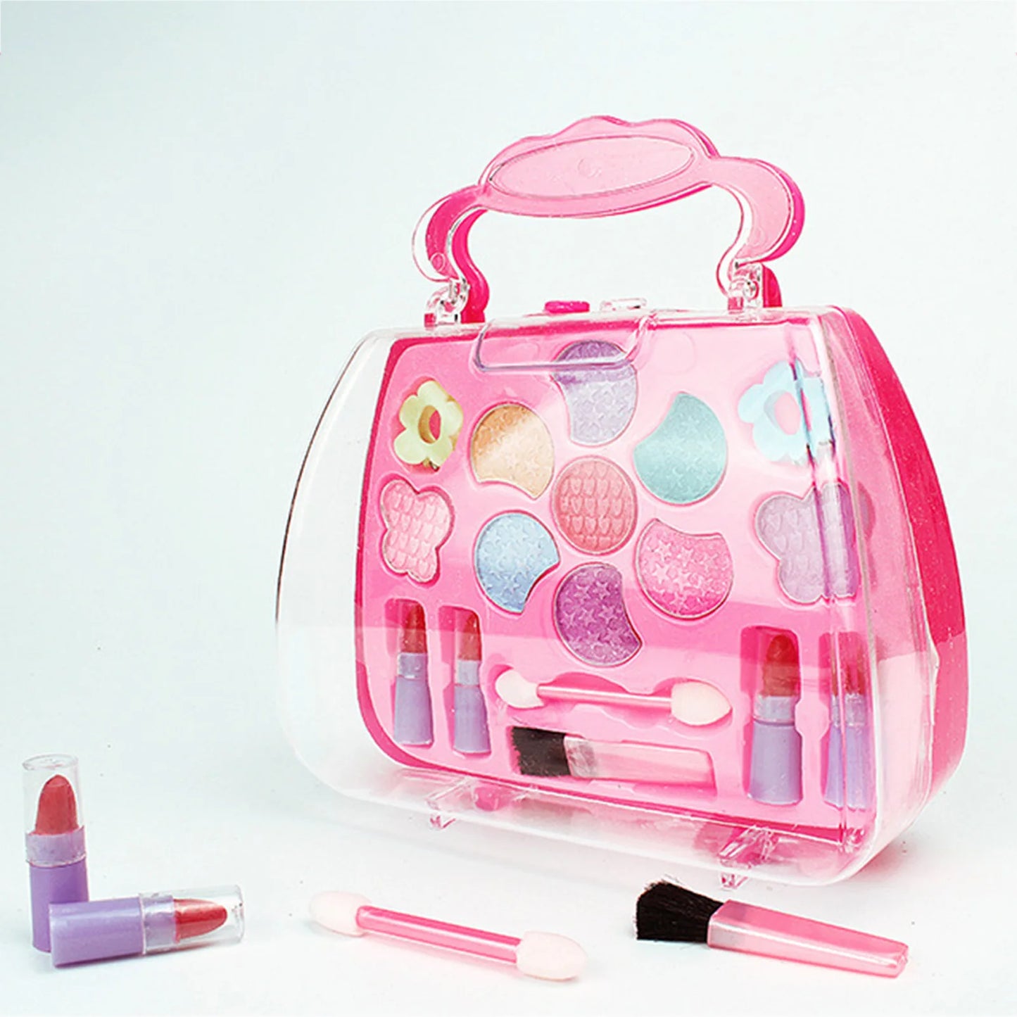 Makeup Toys For Girls Kids Cosmetic Set with Cosmetic Case Pretend Play Dress Up Toys