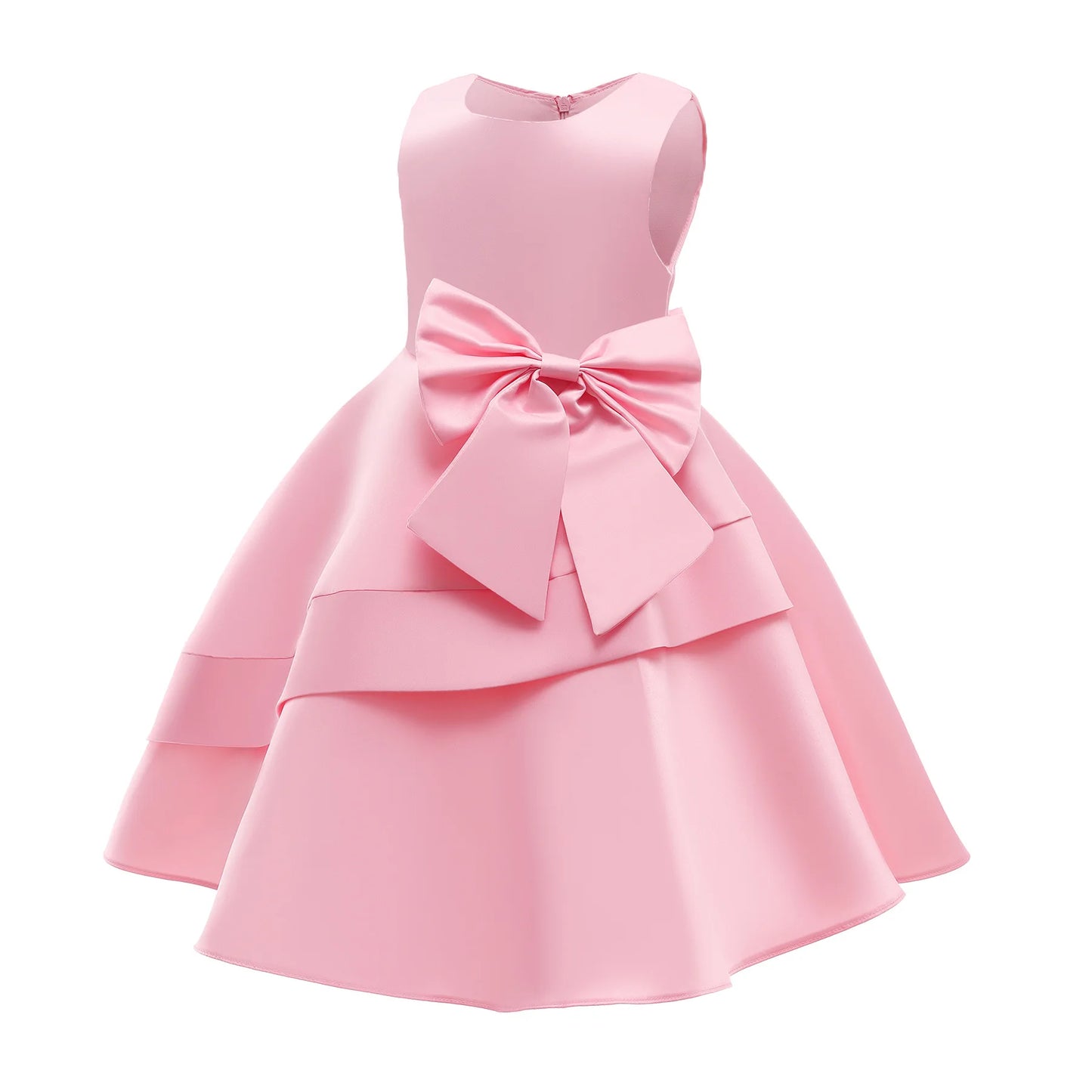 Young Kids Elegant Performance Dress For Teenager Girls Big Bow Princess Dresses