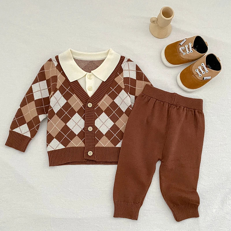Braxton Classic Checkered Sweater Set