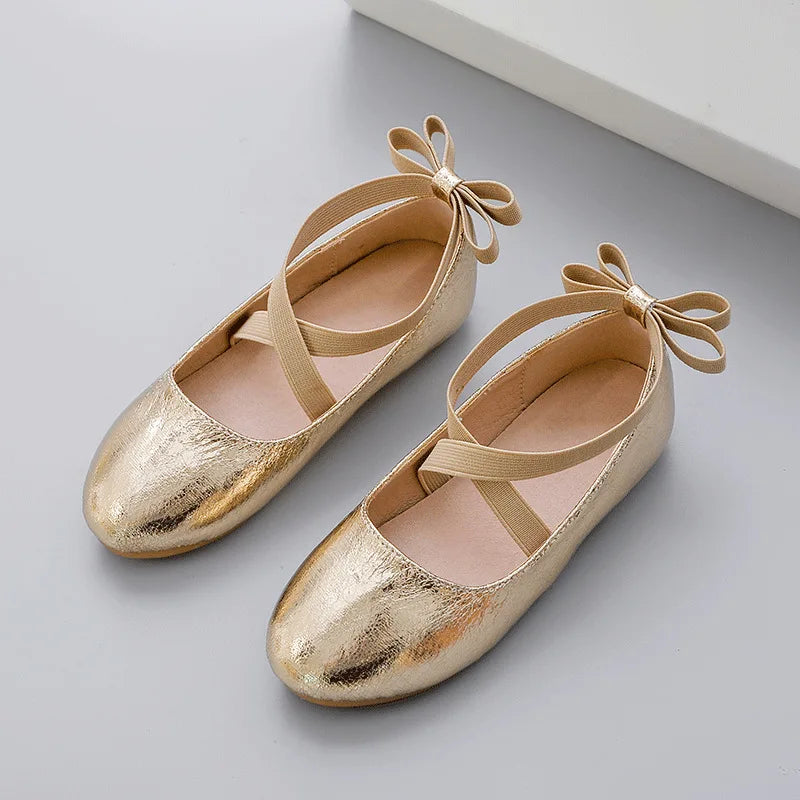 2026 New Girl Shoe Girl Christmas Shoes Party Performance Ballet Flats Slip on Boat Shoes Girl Dress Ballerina Princess Shoes
