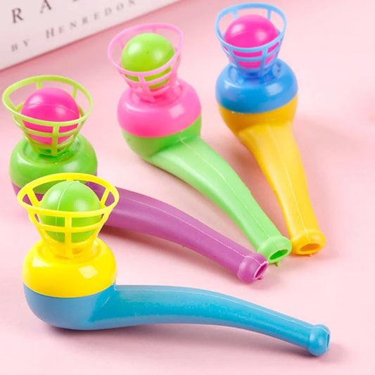 3pcs Plastic Pipe Blowing Ball Toys Outdoor Games Balance Training Toys Learning Toys