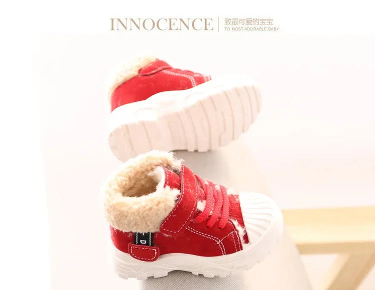 Lucas Warm Boots Winter New Boys Plus Thicken Velvet Cotton Shoes Waterproof